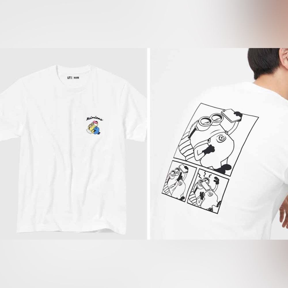 Uniqlo + Minions Unisex Tshirt - White - Size: S - NEW WITH TAGS